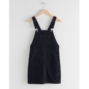 & OTHER STORIES Overall Corduroy Mini Dress In Black